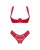 Obsessive Lacelove cupless 2-pcs set - комплект сексуального кружевного белья, XL/XXL (красный) - sex-shop.ua
